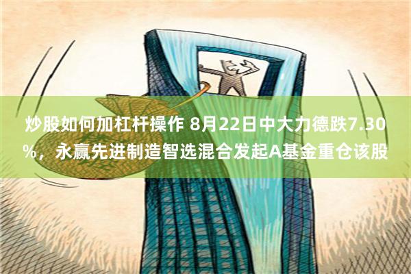 炒股如何加杠杆操作 8月22日中大力德跌7.30%，永赢先进制造智选混合发起A基金重仓该股