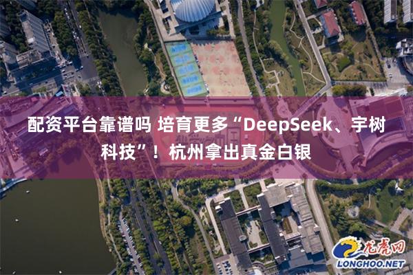 配资平台靠谱吗 培育更多“DeepSeek、宇树科技”！杭州拿出真金白银