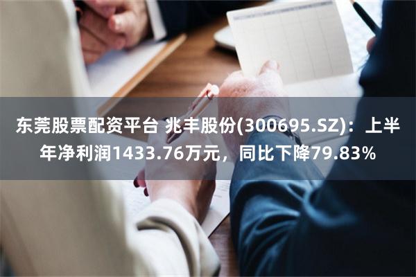 东莞股票配资平台 兆丰股份(300695.SZ)：上半年净利润1433.76万元，同比下降79.83%